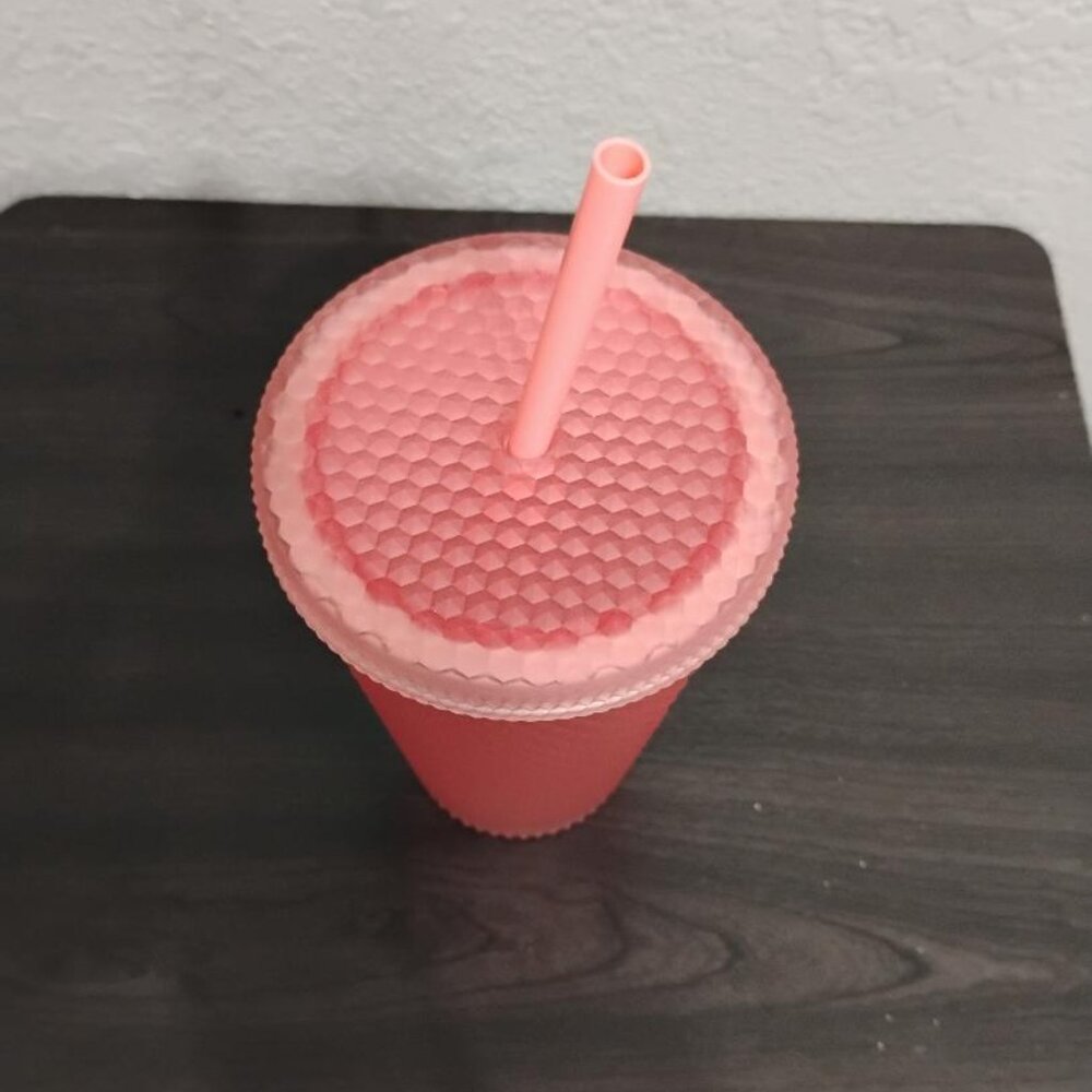 Starbucks 2022 Soft Touch Pink Lemonade Jelly Studded 16oz Tumbler New - Picture 3 of 4